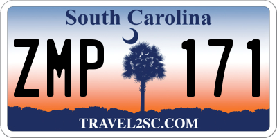 SC license plate ZMP171