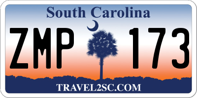 SC license plate ZMP173