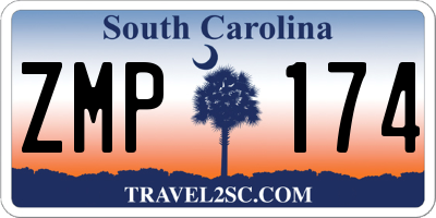 SC license plate ZMP174