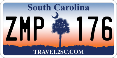 SC license plate ZMP176
