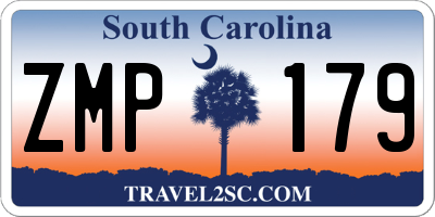 SC license plate ZMP179