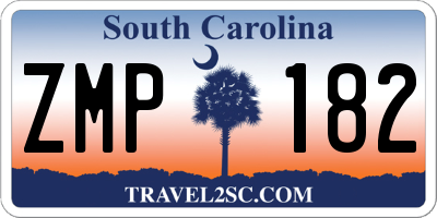 SC license plate ZMP182
