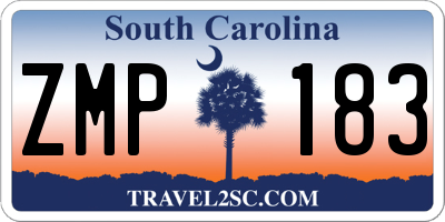 SC license plate ZMP183