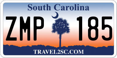 SC license plate ZMP185