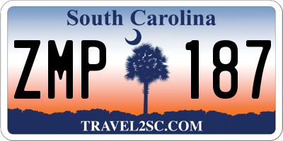 SC license plate ZMP187