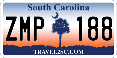 SC license plate ZMP188