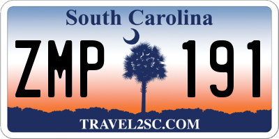 SC license plate ZMP191