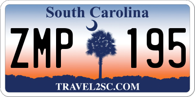 SC license plate ZMP195