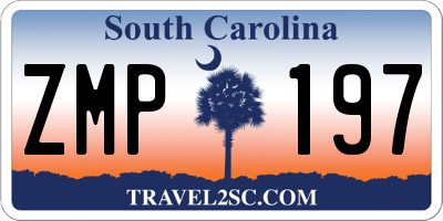 SC license plate ZMP197