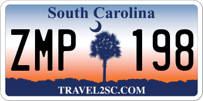 SC license plate ZMP198