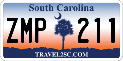 SC license plate ZMP211