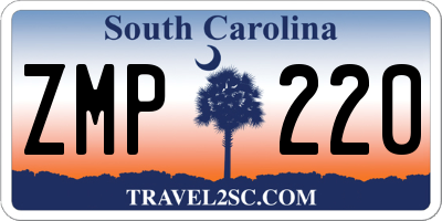 SC license plate ZMP220