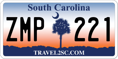 SC license plate ZMP221