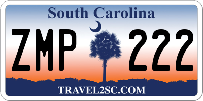 SC license plate ZMP222