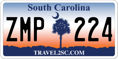 SC license plate ZMP224