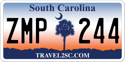 SC license plate ZMP244