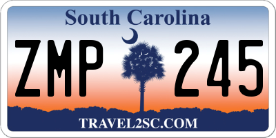 SC license plate ZMP245