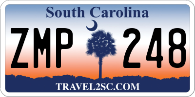 SC license plate ZMP248