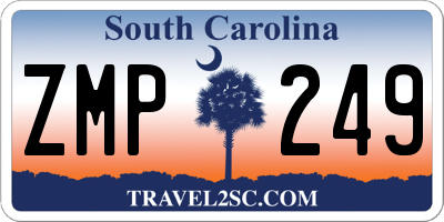 SC license plate ZMP249