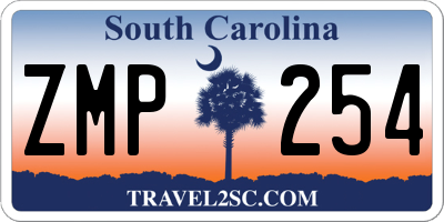 SC license plate ZMP254