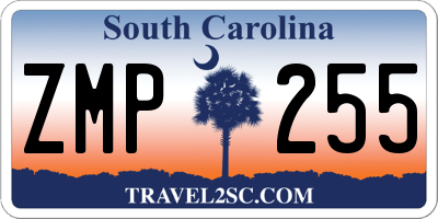 SC license plate ZMP255