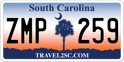 SC license plate ZMP259