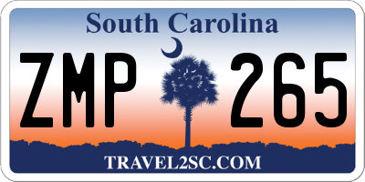 SC license plate ZMP265