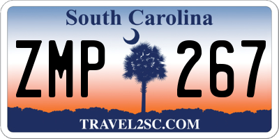 SC license plate ZMP267