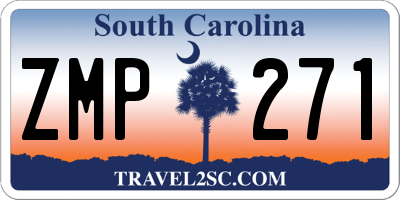 SC license plate ZMP271