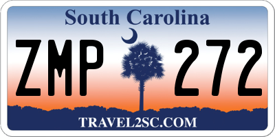 SC license plate ZMP272