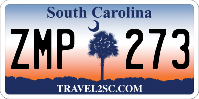 SC license plate ZMP273