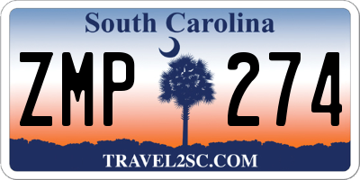 SC license plate ZMP274
