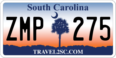 SC license plate ZMP275