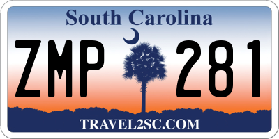 SC license plate ZMP281