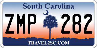 SC license plate ZMP282