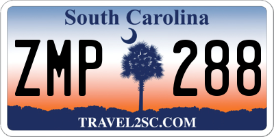 SC license plate ZMP288