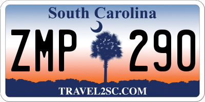SC license plate ZMP290