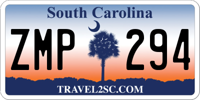 SC license plate ZMP294