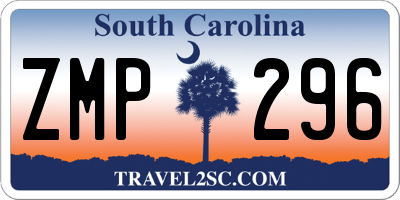 SC license plate ZMP296