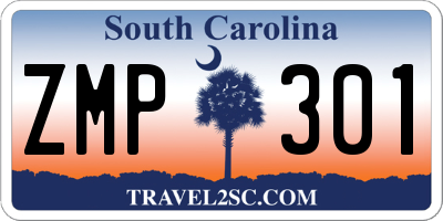 SC license plate ZMP301