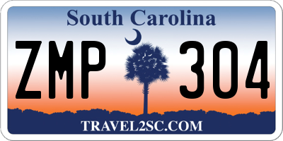 SC license plate ZMP304