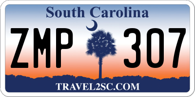 SC license plate ZMP307