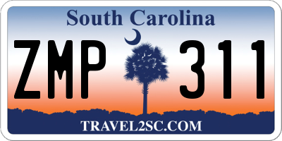 SC license plate ZMP311