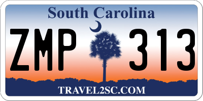 SC license plate ZMP313