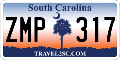 SC license plate ZMP317