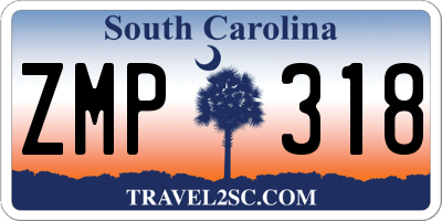 SC license plate ZMP318