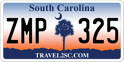 SC license plate ZMP325