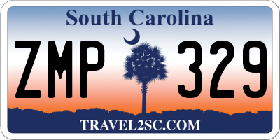 SC license plate ZMP329