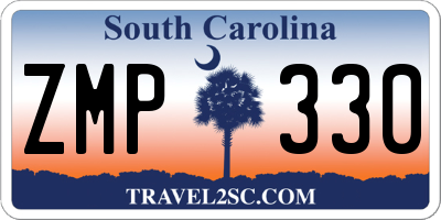 SC license plate ZMP330
