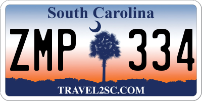 SC license plate ZMP334